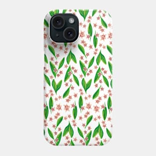 Hoya lobbii (wax plant or porcelain flower) in Gouache Phone Case