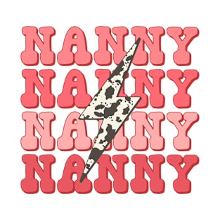 Retro Groovy Western Cowhide Nanny T-Shirt