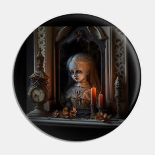 Haunted doll in a haunted house Pin