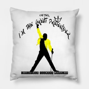 Invisible Illness Pretender (black) Pillow