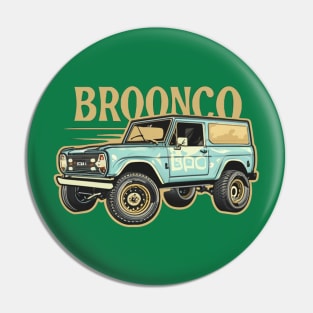 Retro 1987-1991 Ford Bronco w/Tires Pin