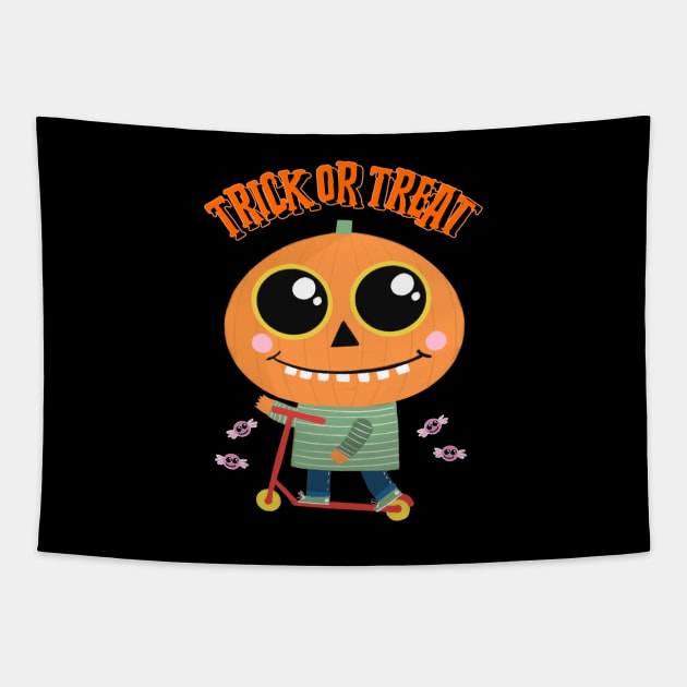 Trick Or Treat Tapestry by MONMON-75