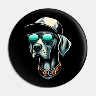 Funny Weimaraner with Sunglasses Pin