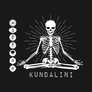 Skeleton Meditating Yoga Chakras Kundalini T-Shirt