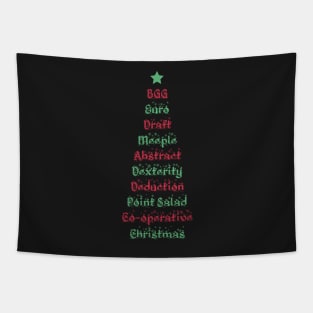 Board Game Category Christmas Tree - Board Games Design - Gaming Art Tapestry