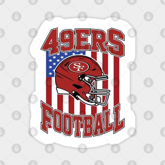 Retro 49ers Football Magnet by Cemploex_Art