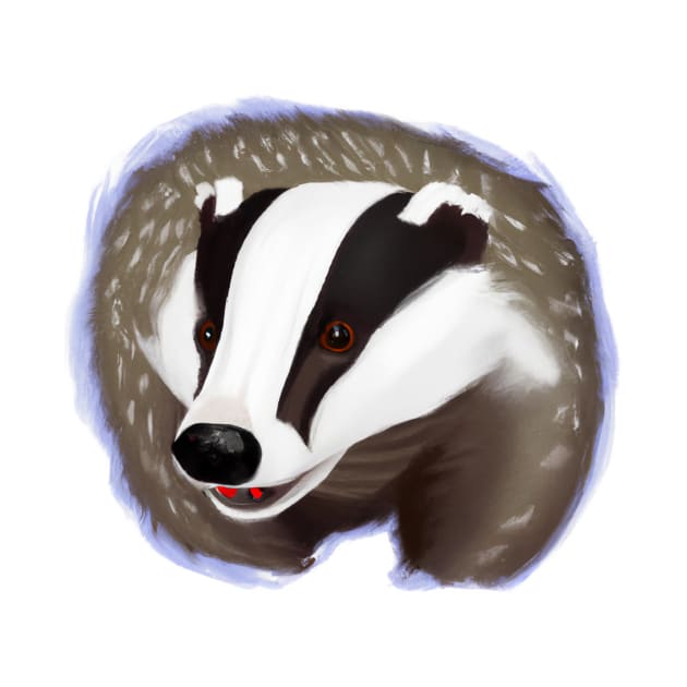 Cute Badger Drawing by Play Zoo