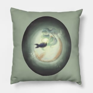 Mermaid and Angler fish Pillow