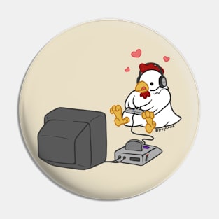 Gamer Chicken Pin