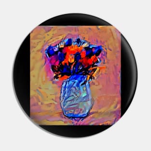 Vase Oil painting Pin