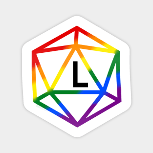 Lesbian Pride Rainbow Dice Magnet