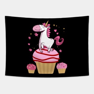 Unicorn Cute Baking Cupcakes Unicorn245 magic Tapestry