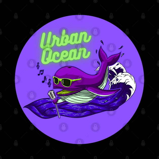 Urban Ocean Crooner Whale (Purple) by urbanoceandesigns