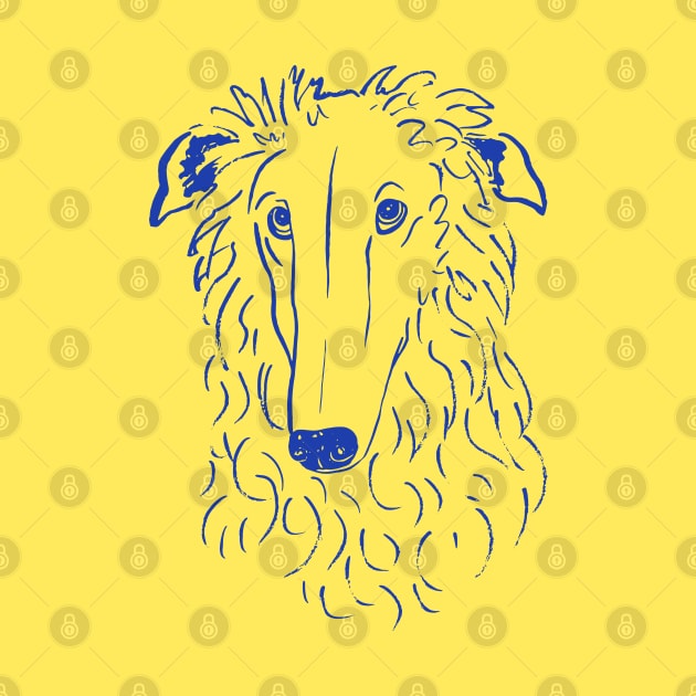 Borzoi (Yellow and Blue) by illucalliart