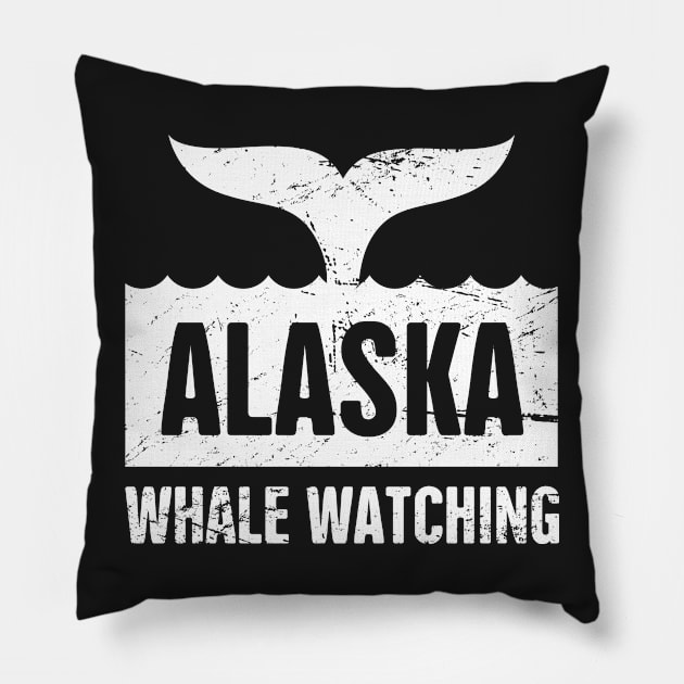 Alaska Whale Watching Pillow by MeatMan