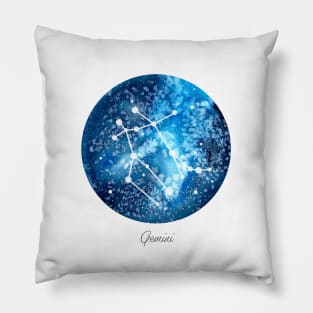 Gemini Constellation | Star Sign | Watercolor Pillow