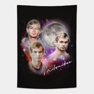 Jeffrey Dahmer - Retro Style Milwaukee Moon Tapestry