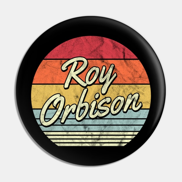 Roy Orbison Retro 70s Style Sunset - Orbison Retro Vintage - Pin