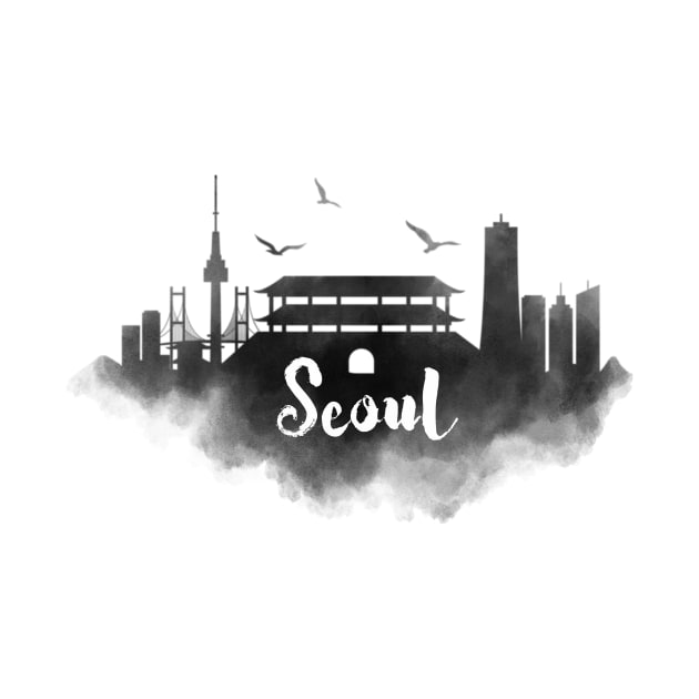 Seoul watercolor by kursatunsal