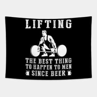 lifting the best thing to happen to men since beer wine Tapestry