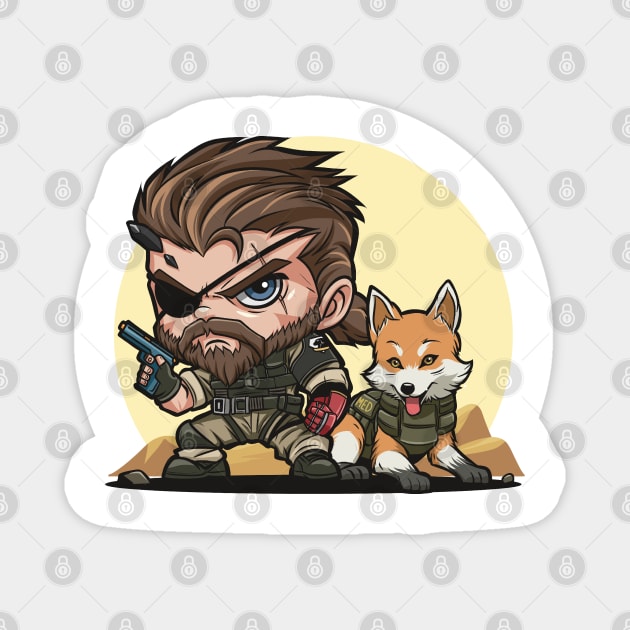 VENOM SNAKE FT. DD - CHIBI STYLE Magnet by Vector Volt