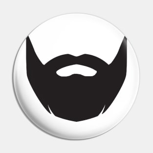 Black Hipster Beard Pin