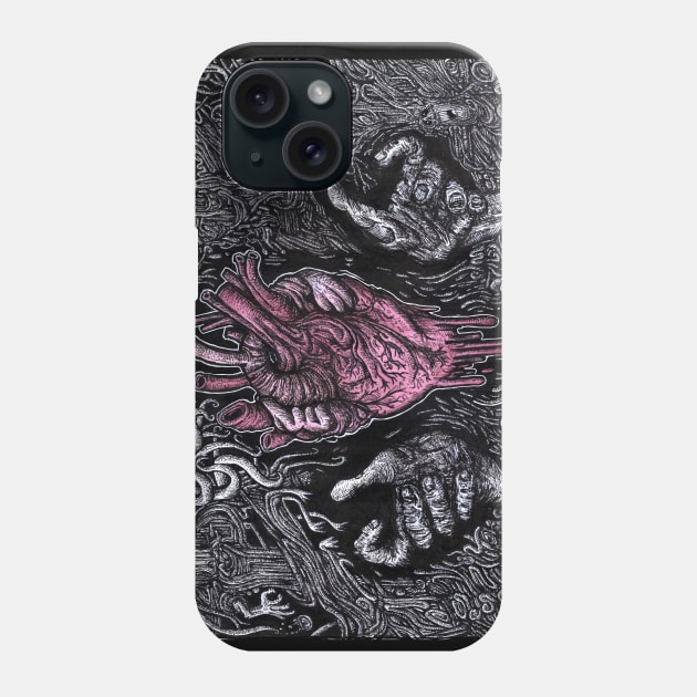 Bleeding heart Phone Case by Ben Pissin