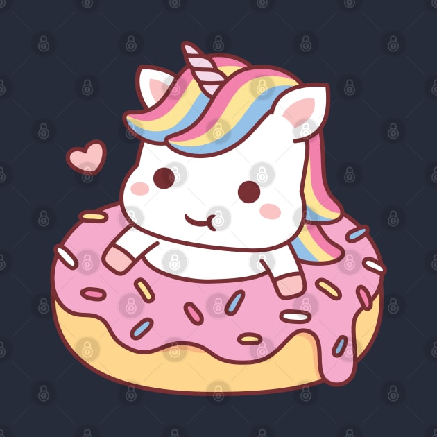 Cute Unicorn Stuck in Doughnut Funny by rustydoodle