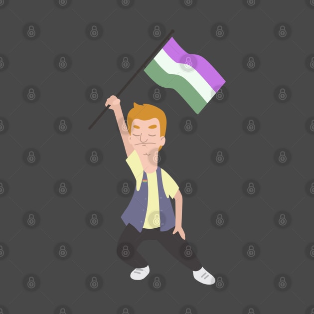 Jimmy Jr. x Genderqueer Flag by gray-cat