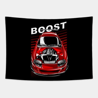 Supra 2JZ Turbo Retro Boost JDM Tuning Fan Car Tapestry