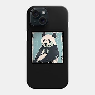 Panda bear in retro vintage aesthetic Phone Case