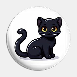 Kawaii Black Cat Pin