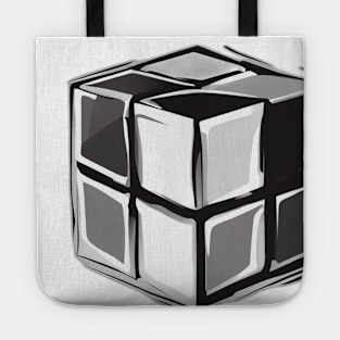 Rubic Cube Grey Shadow Silhouette Anime Style Collection No. 379 Tote