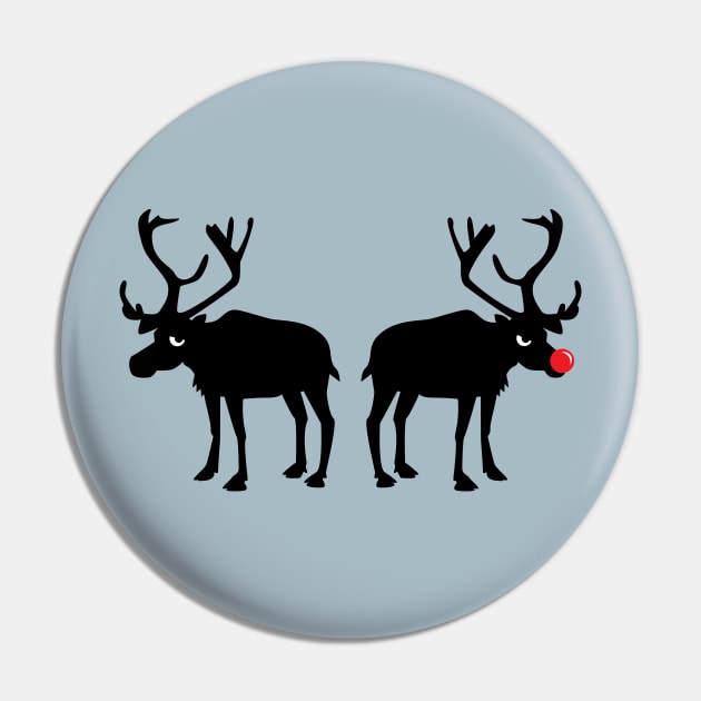 Angry Animals: Rudolph & Prancer Pin by VrijFormaat