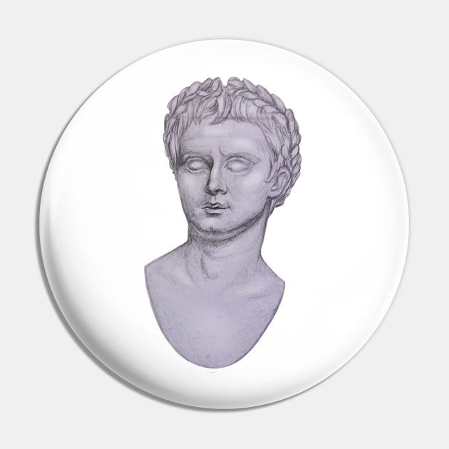 Julius Caesar Greek Roman statue pencil Pin by maoudraw