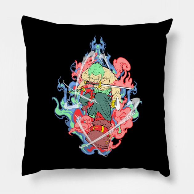 Zoro Pillow by bayooart