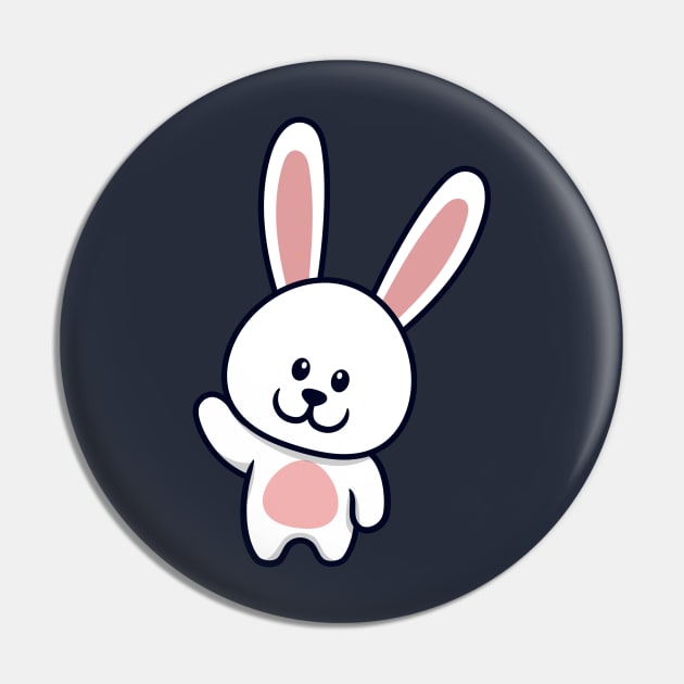 Cute Bunny Cartoon Pin by garistipis