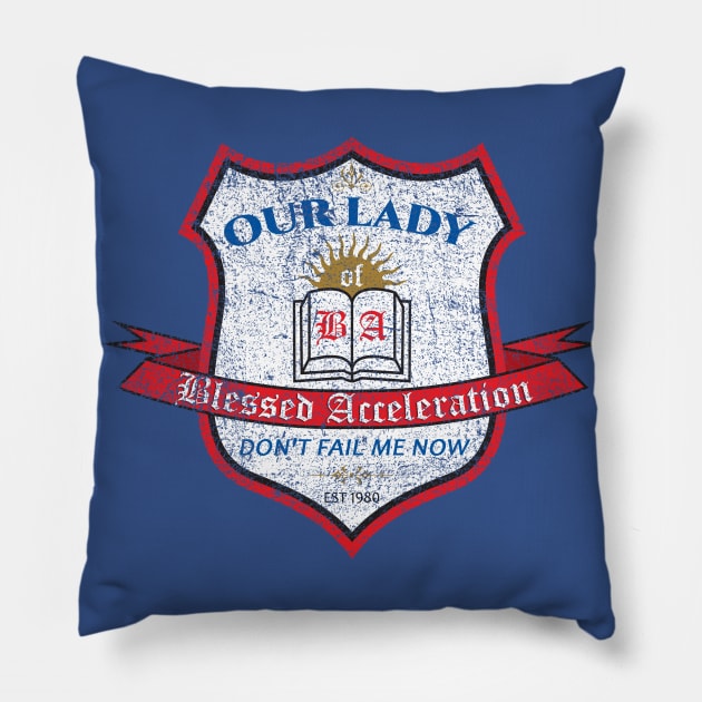 Our Lady of Blessed Acceleration, distressed Pillow by hauntedjack