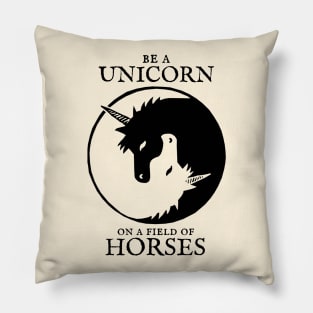 Be a Unicorn on a field of Horses: Yin Yang Unicorn Pillow