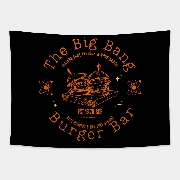 The Big Bang Burger Bar Tapestry by Daz Art & Designs