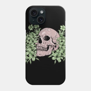 Floral dead skull Phone Case