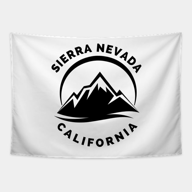 Sierra Nevada California - Sierra Nevada Ski Snowboard Mountain California Yosemite Travel Tapestry by Famgift