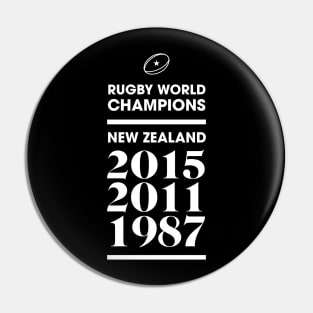 New Zealand Rugby World Champions Pin