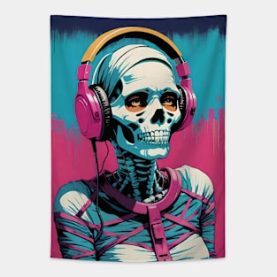 Retro Mummy DJ Tapestry