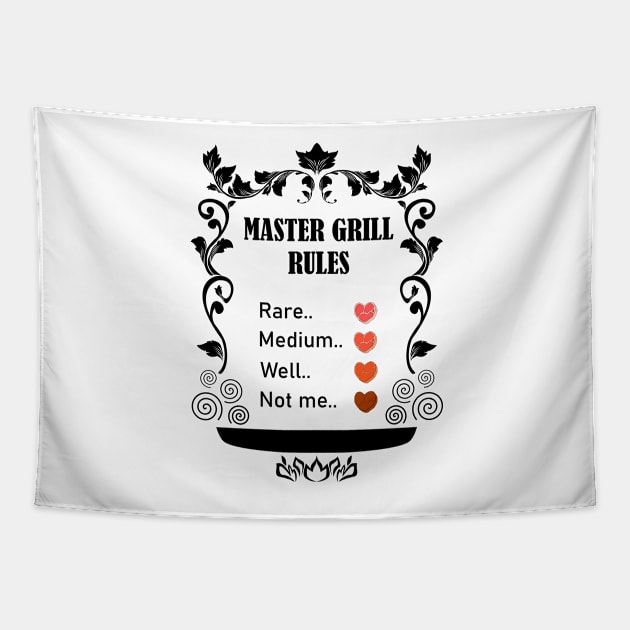 Master Grill Rules Tapestry by denip