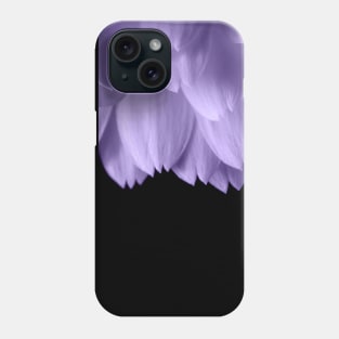 Ultra violet purple flower petals black Phone Case