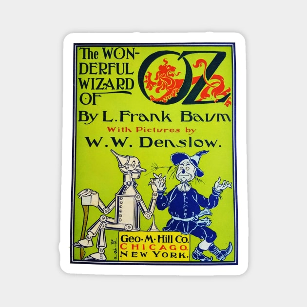 The Wonderful Wizard of Oz Frank L Baum Vintage Book Cover Magnet by buythebook86