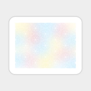 Pastel Flower Tie Dye Pattern Magnet