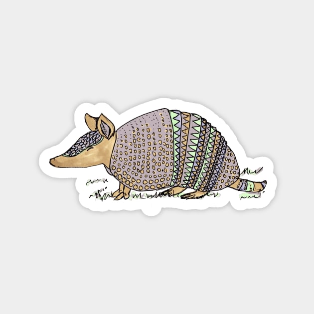 Armadillo Magnet by LauraKatMax