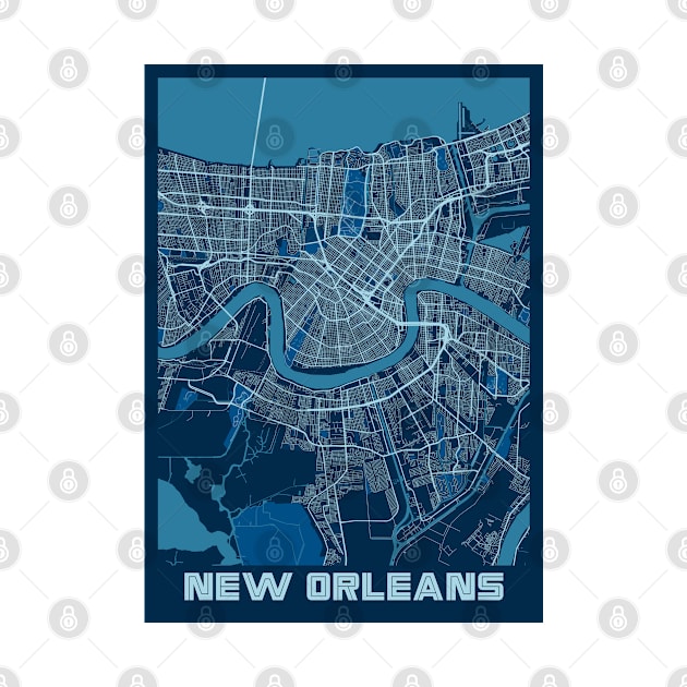 New Orleans - Louisiana Peace City Map by tienstencil